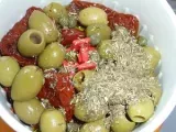 Etape 1 - Tapenade aux olives vertes et aux tomates séchées