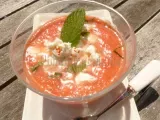 Etape 4 - Soupe froide tomate, pastèque, menthe avec ou sans feta