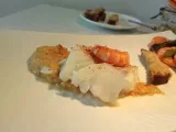 Etape 9 - Cabillaud à la crème de poivrons aux crevettes