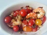 Etape 5 - Crumble de tomates cerise et crevettes