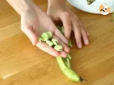 Etape 1 - Salade de fèves aux lardons