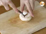 Etape 1 - Champignons aux œufs de caille