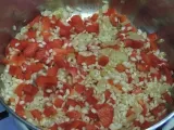 Etape 3 - Filet de saumon mariné et son risotto au poivron rouge