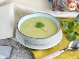 Etape 4 - Soupe de poireaux, lait de coco et curry