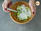 Etape 3 - Concombre sauce au yaourt