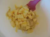 Etape 2 - Muffin banane, pomme, poudre d'écorce de combava et son coeur marron
