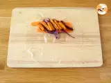 Etape 5 - Rouleaux de printemps végétariens - chou rouge et patate douce