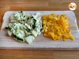 Etape 1 - Omelette au poivron et courgette
