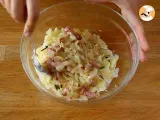 Etape 3 - Pommes de terre au four farcies aux lardons et fromage