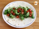 Etape 1 - Sandwich wrap au chorizo, avocat et tomates