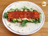 Etape 3 - Sandwich wrap au chorizo, avocat et tomates