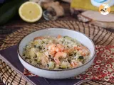 Etape 8 - Salade de riz aux crevettes, courgettes et gingembre