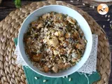 Etape 8 - Salade de riz au poulet, courgette, pignons et vinaigre balsamique