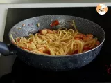 Etape 5 - Pâtes spaghetti aux tomates et crevettes : la recette ultra facile qui plaira à tous
