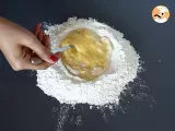Etape 2 - Caramelle, les ravioli en forme de bonbons, farce au potiron et à la ricotta