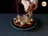 Etape 6 - Brioche Pandoro farcie à la crème de Nutella et à la crème vanille en forme de sapin de Noël