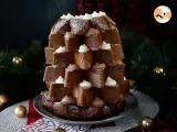Etape 9 - Brioche Pandoro farcie à la crème de Nutella et à la crème vanille en forme de sapin de Noël