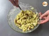 Etape 4 - Salade de pâtes au pesto de courgettes, mozzarella et tomates séchées