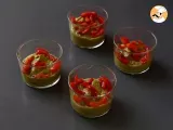 Etape 8 - Verrines végétariennes: crème de petit pois, crumble de parmesan et crème au mascarpone