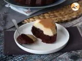 Etape 11 - Choco flan, l'association parfaite d'un gâteau moelleux au chocolat et d'un flan vanille caramel