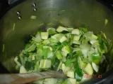 Etape 3 - Potage aux poireaux et courgettes