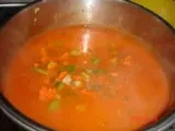 Etape 4 - Potage aux tomates et poivrons aux petits légumes