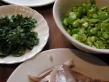 Etape 3 - Salade de matjes, fèves et champignons