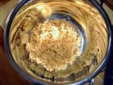 Etape 6 - Crumble de crème de courgette au chèvre