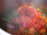 Etape 4 - Potage aux carottes-tomates aux lamelles de poireaux
