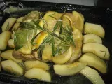 Etape 5 - Rôti de porc aux pommes, miel et thym!!