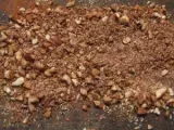 Etape 1 - Aiguillettes de canard aux noisettes & cacao, espuma de vitelotte au vin rouge