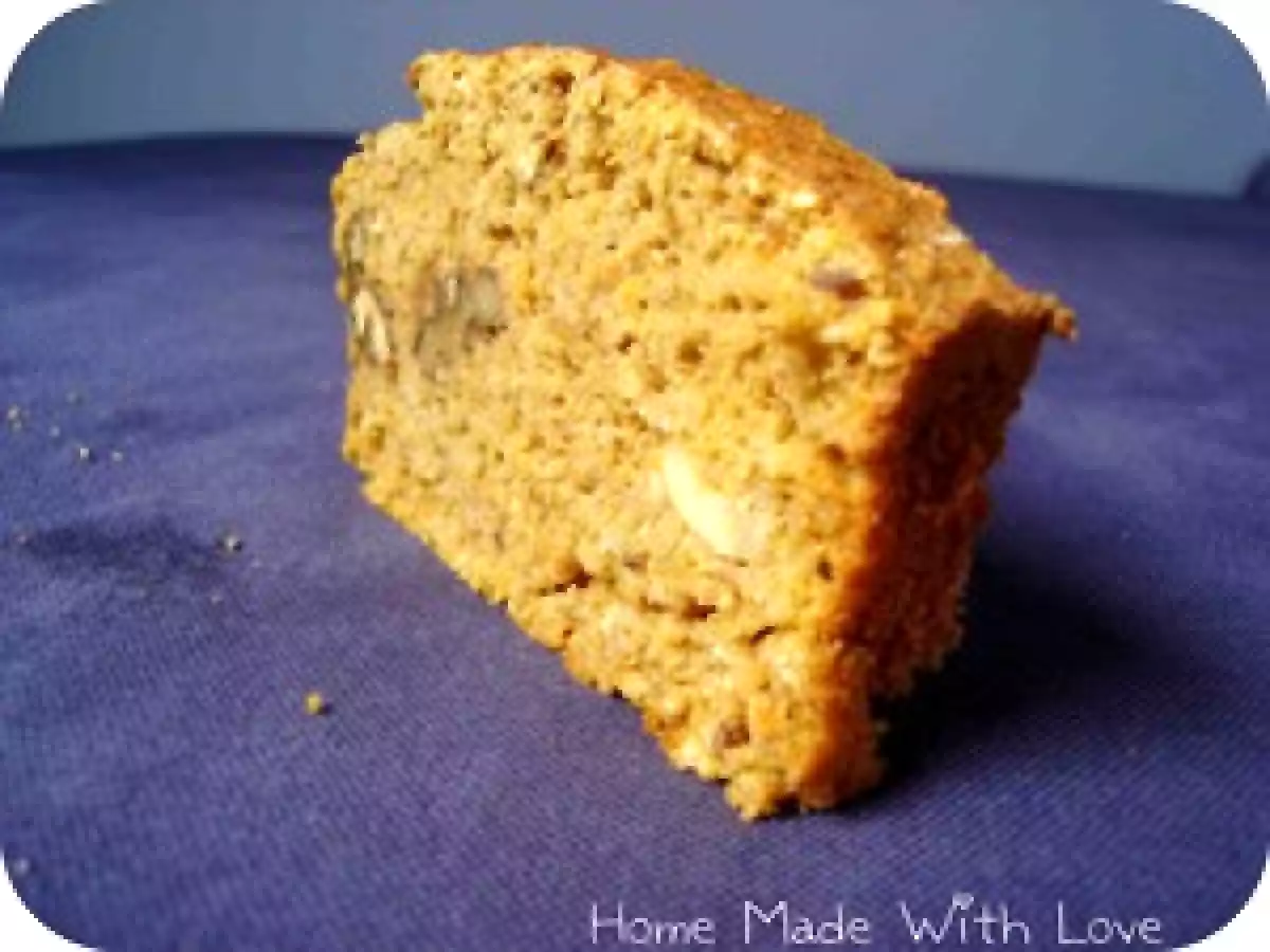 1 AN ! Cake au potiron, flocons d'avoine et noix - 2pts/part - bis repetita - photo 2