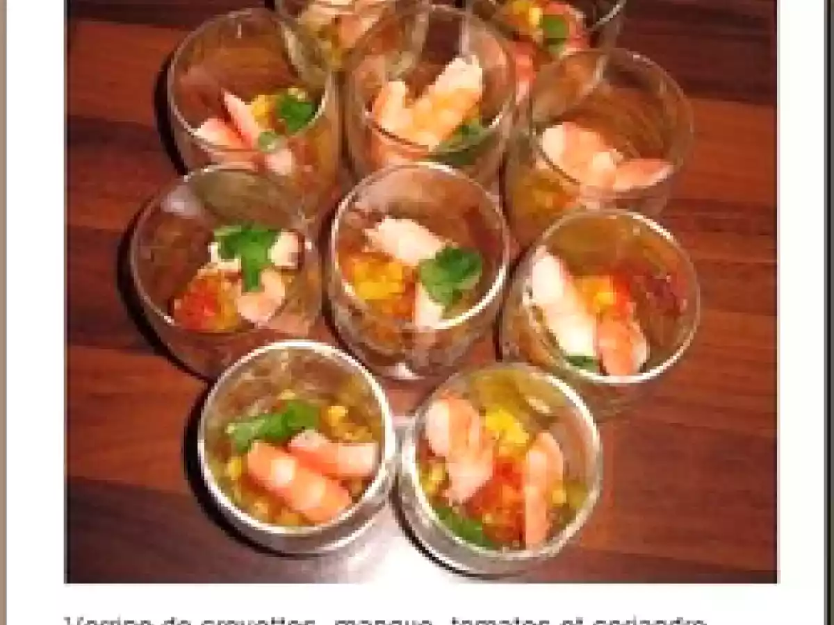 #163 - Amuse bouche : concassé de mangue et crevette - photo 2