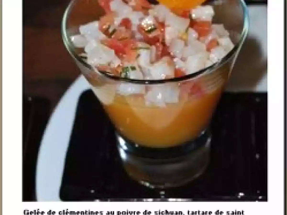 #170 - Tartare de saint jacques sur une gelée de clémentines au poivre de sichuan