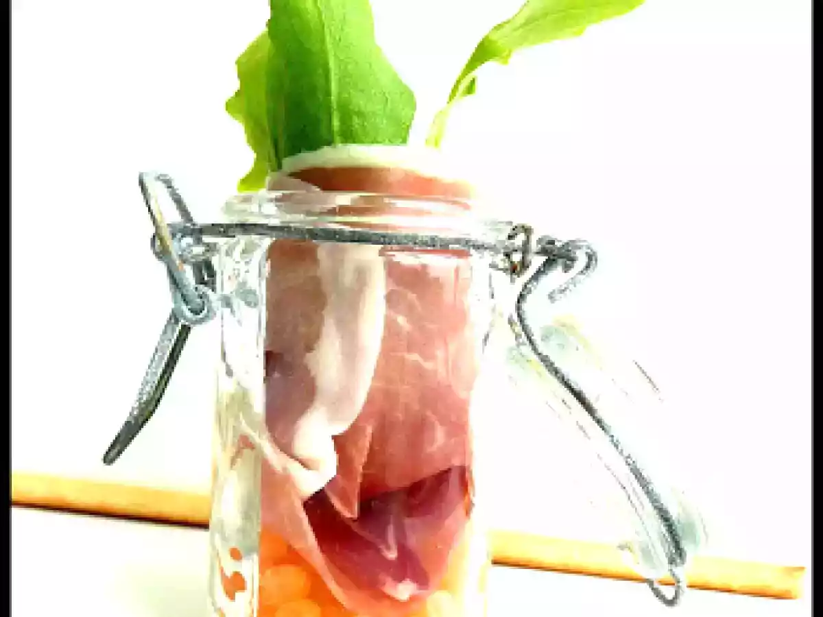 #2 - Caviar de Melon, Jambon Fumé et Roquette