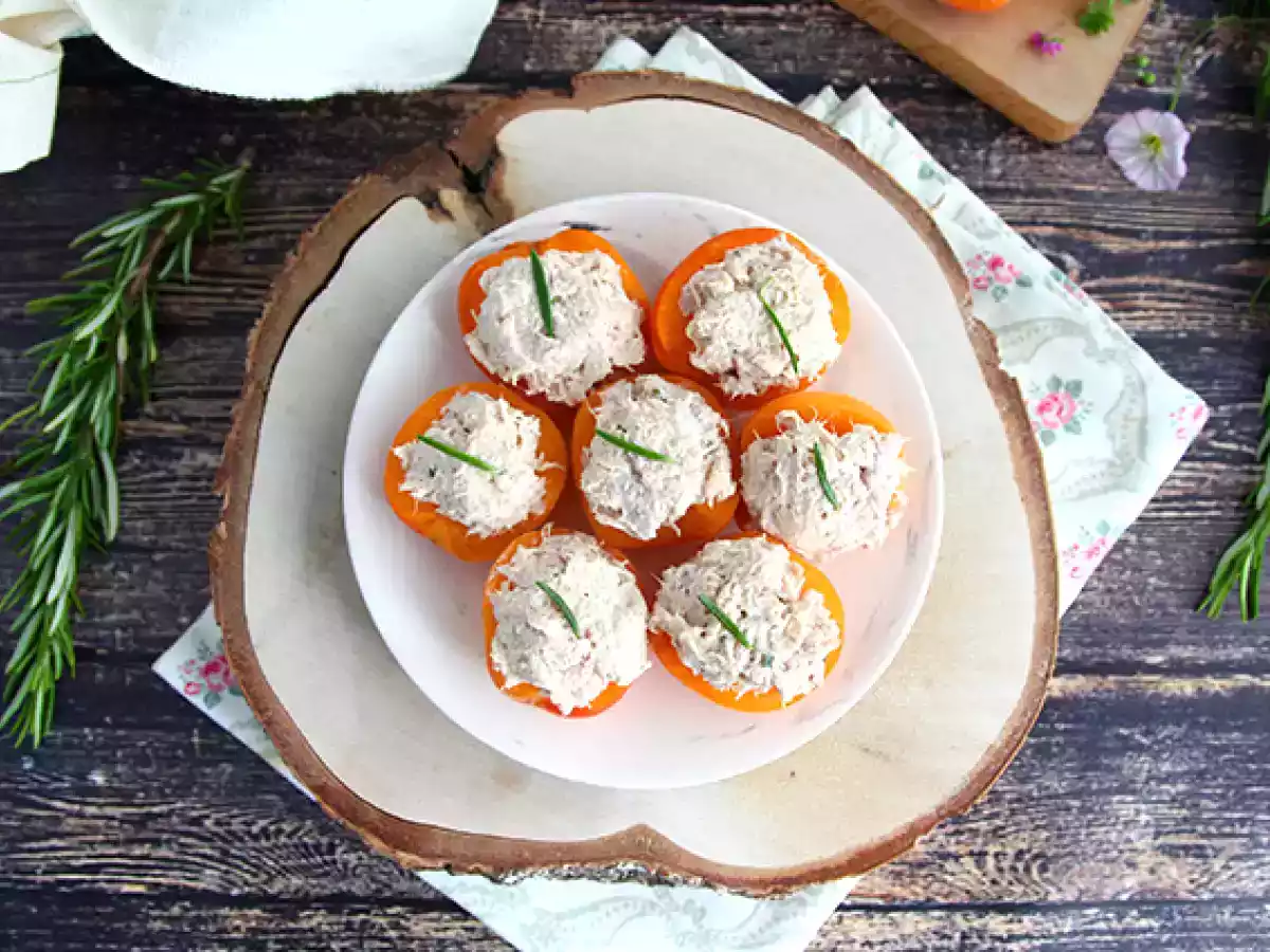 Abricots farcis au thon et romarin - photo 4