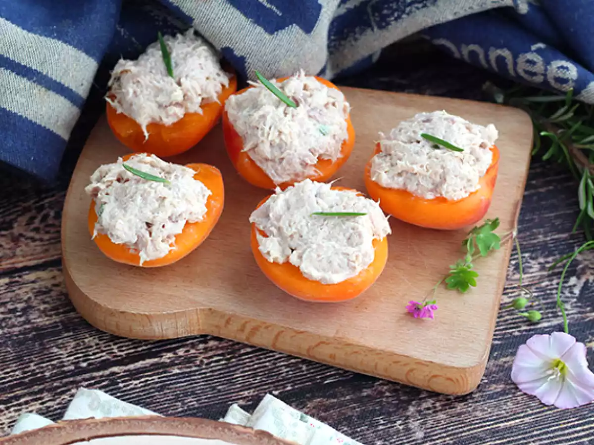 Abricots farcis au thon et romarin - photo 5