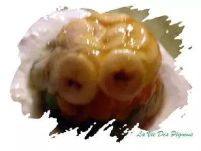 Agar-agar en folie ; Aspic exotique sur lit de fromage blanc