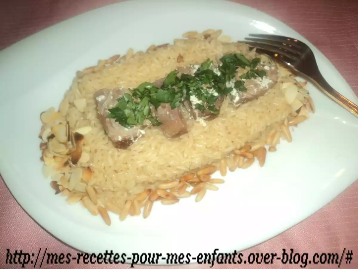 Agneau au riz à la jordanienne (mansaf)