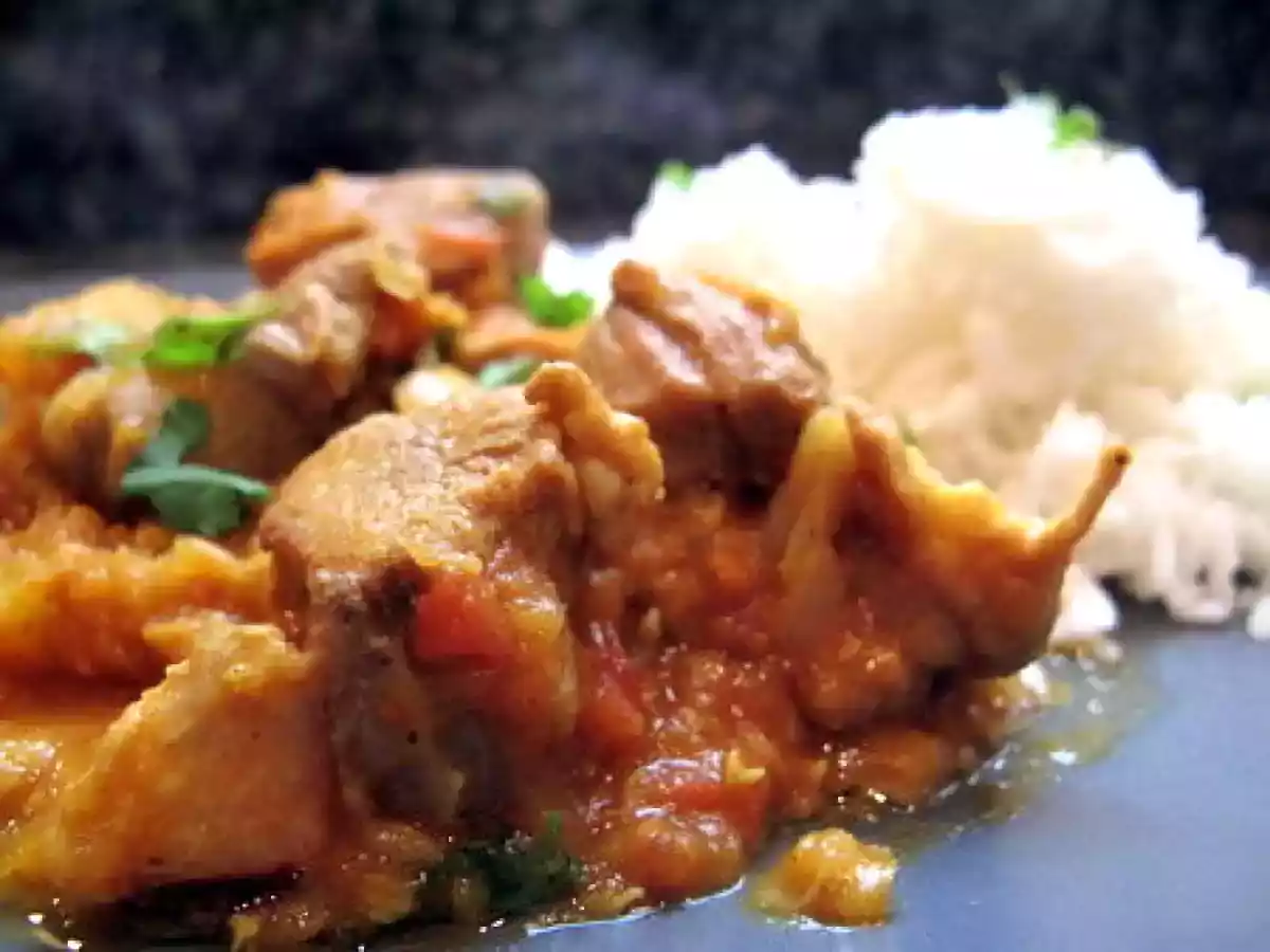 Agneau aux épices, lentilles corail et potiron : lamb dhansak