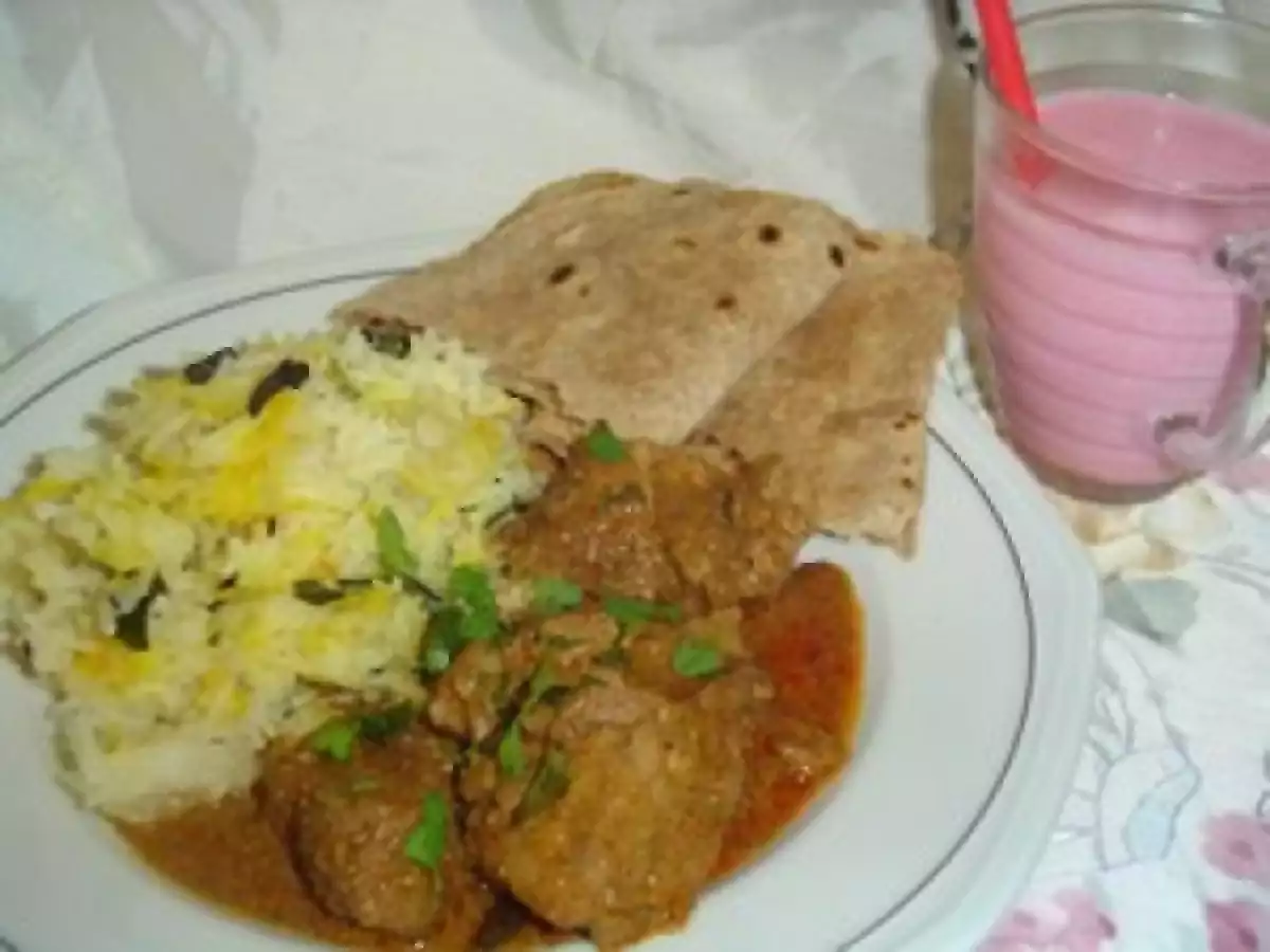 Agneau mijoté au lait et riz Pulao (en étapes) - photo 3