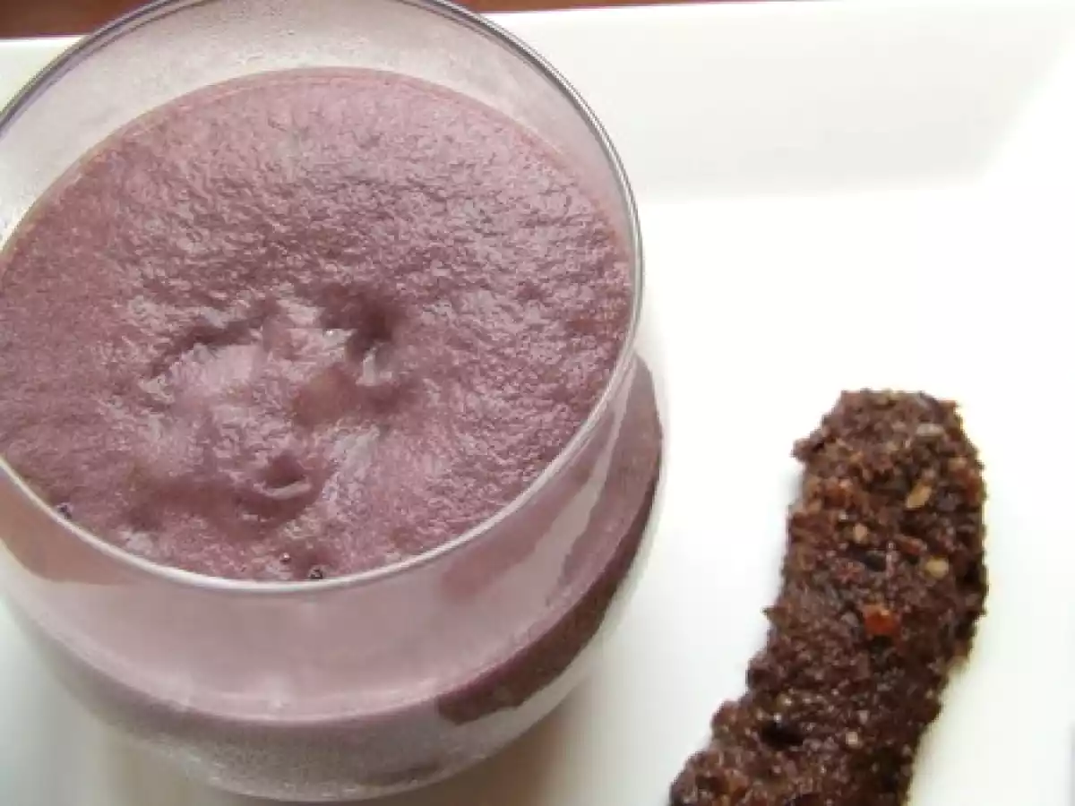 Aiguillettes de canard aux noisettes & cacao, espuma de vitelotte au vin rouge - photo 2