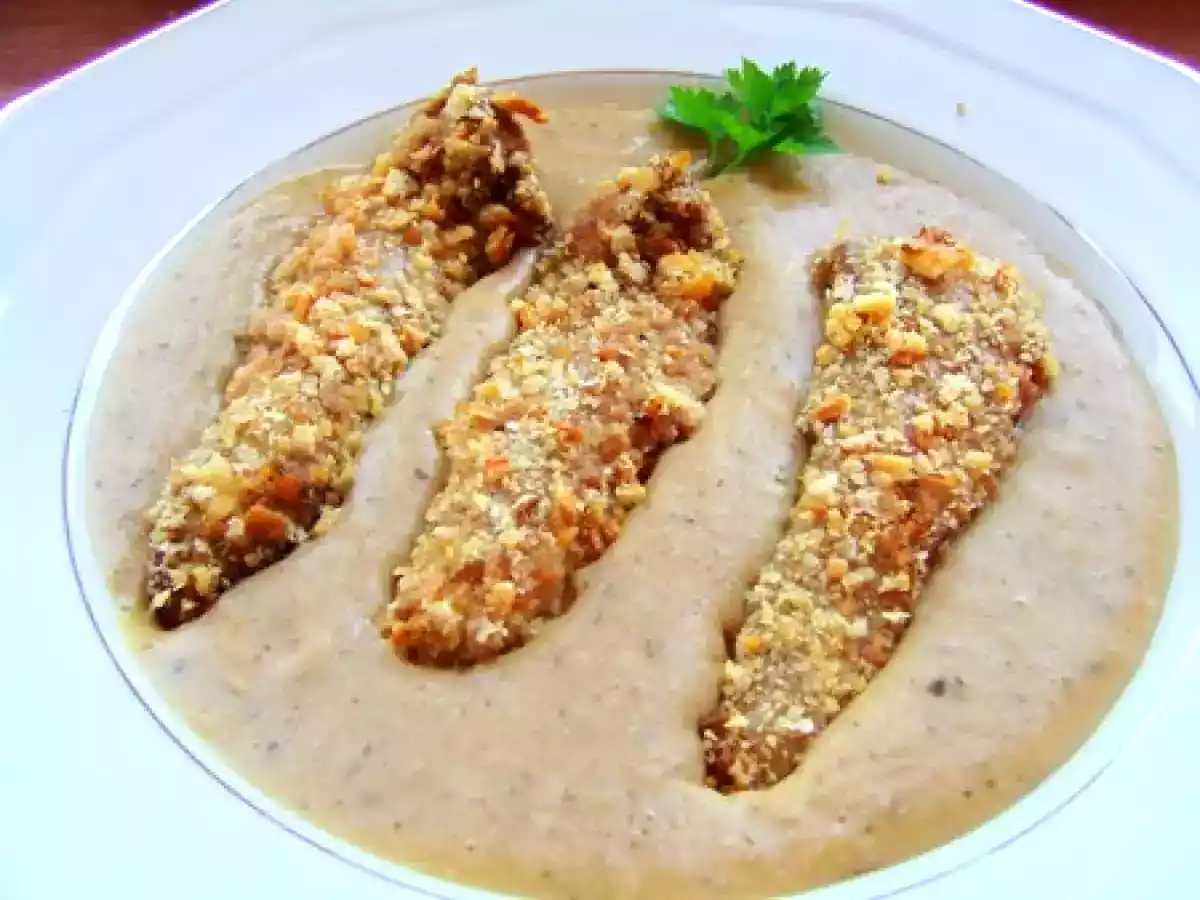 Aiguillettes de canard croustillantes & crème d'haricots lingots