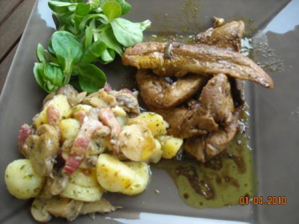 Magrets de canard poêlés et pommes de terre sarladaises