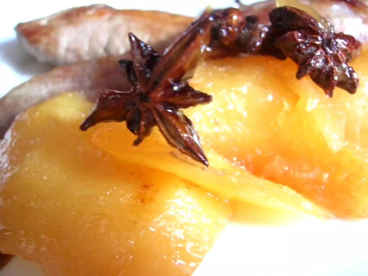 Aiguillettes de canard sur lit de coings confits - photo 2