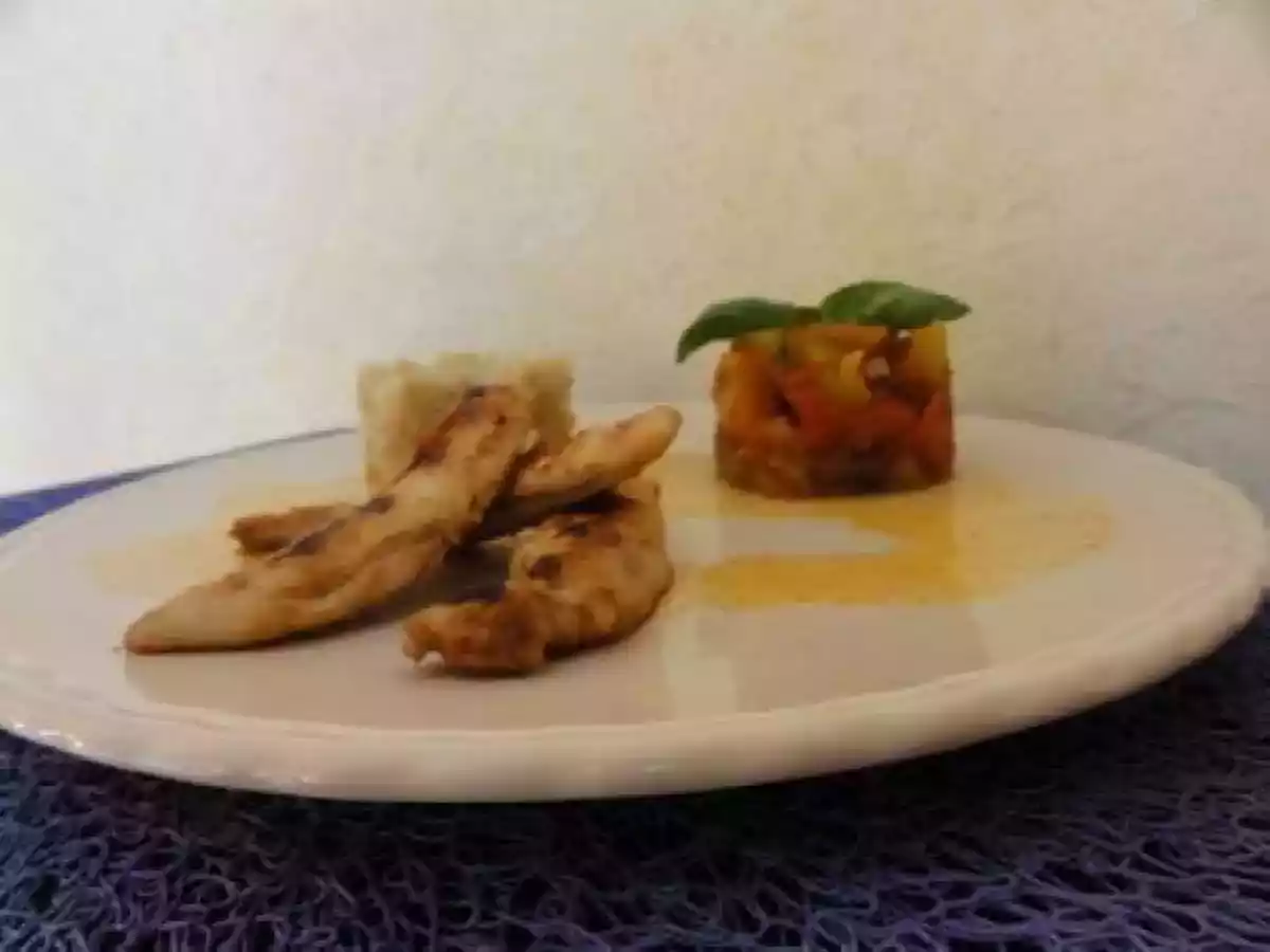 Aiguillettes de poulet façon Yakitori et légumes confits