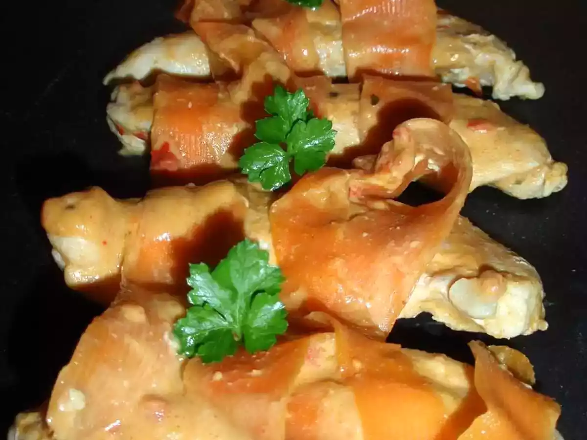 Aiguillettes de poulet sauce moutarde et ses tagliatelles de carottes