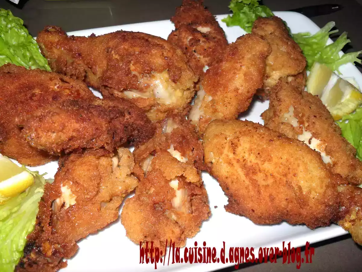 Ailes et pilons de poulet panés