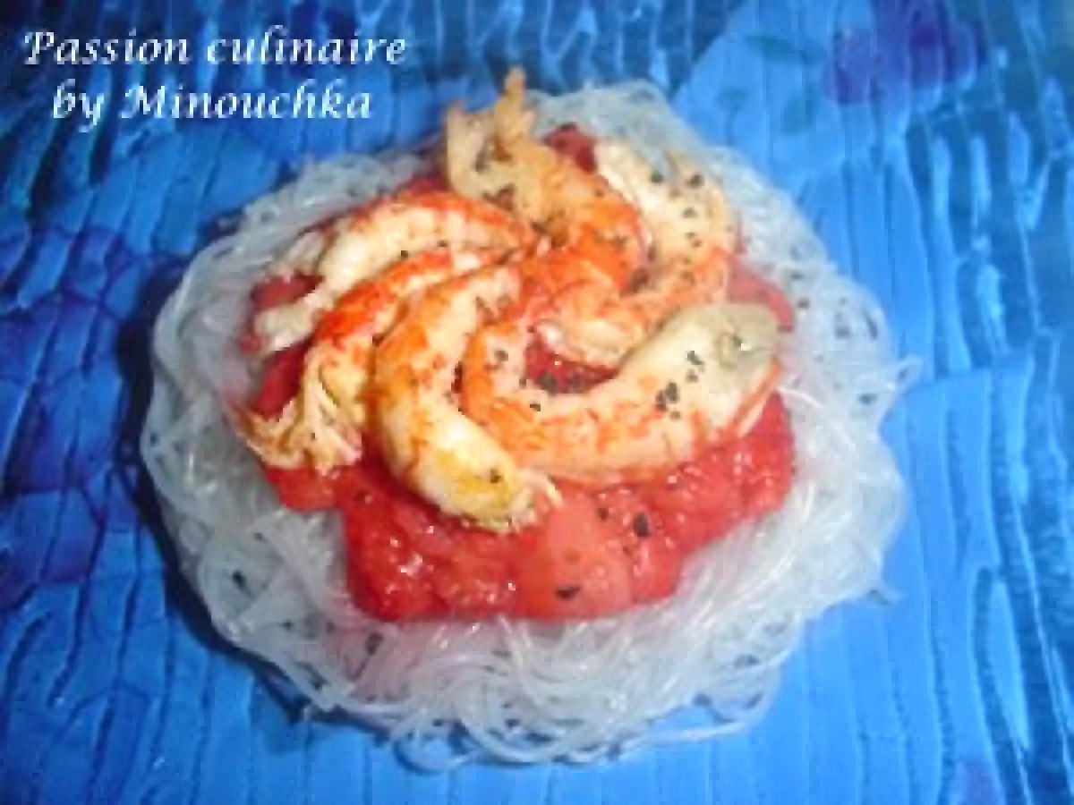 Amourette fraise-écrevisse au parfum de poivre long