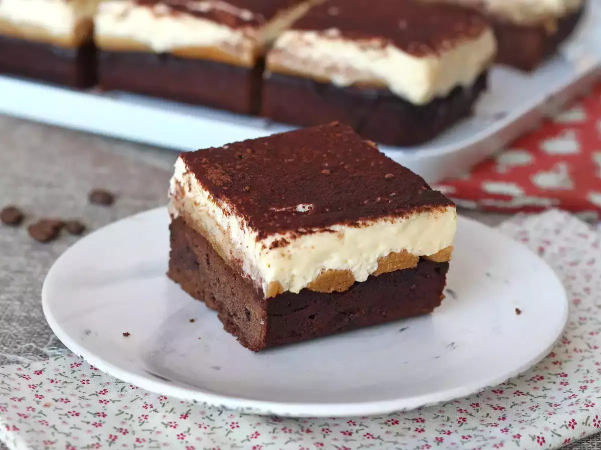 Amoureux de brownie et de tiramisu, on a le gâteau parfait pour vous : Le browniemisu! - photo 7